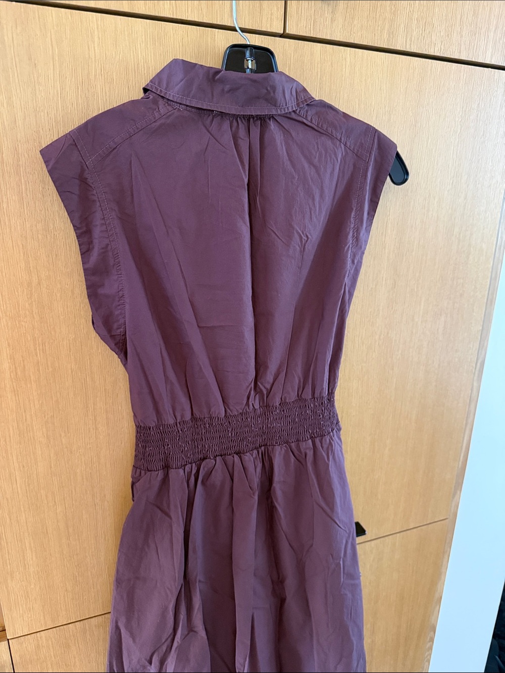 EVEREVE Perry Midi Button Down Collar Dress Color Dark Chocolate Size XSmall - Picture 8 of 13